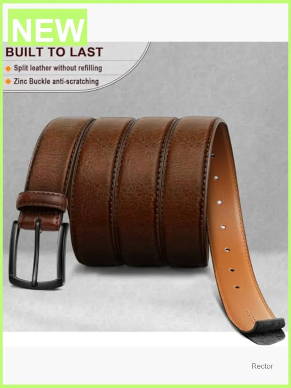 Men's Genuine Leather Dress Casual Belt 1 3/8